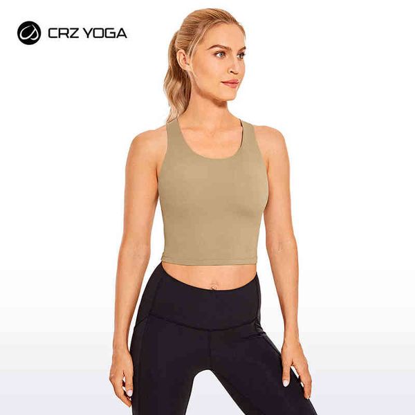 crz yoga women's longline cropped sports bra high neck cami tank wirepadded yoga bra t220725, White;red
crz yoga women's longline cropped sports bra high neck cami tank wirepadded yoga bra t220725, White;red