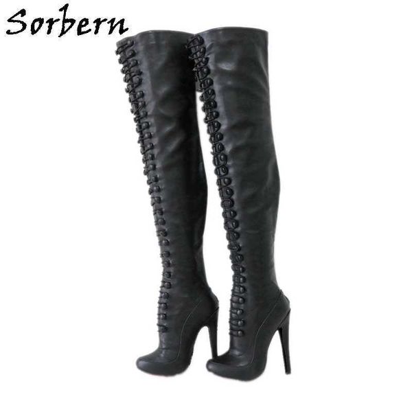 sorbern retro round toe mid thigh high boots women high heel stilettos custom button long boot back zipper custom thick thighs, Black
sorbern retro round toe mid thigh high boots women high heel stilettos custom button long boot back zipper custom thick thighs, Black