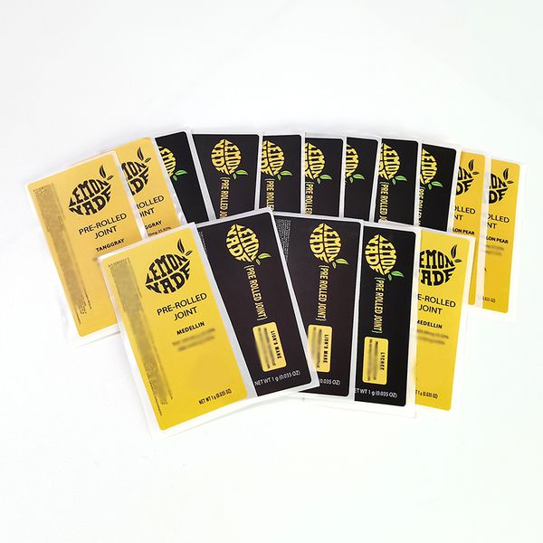 preroll stickers printed paper strain labels lemonnade connected jokes up label for 116mm plastic pre roll tube
preroll stickers printed paper strain labels lemonnade connected jokes up label for 116mm plastic pre roll tube
