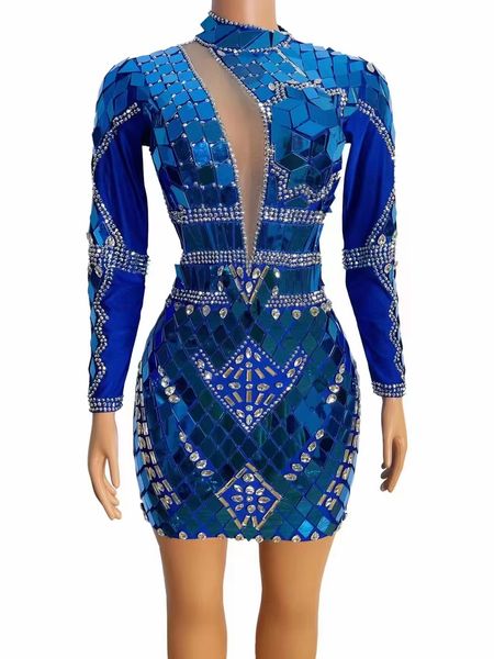 new designed blue gold stage wear mirrors rhinestones dress prom evening dance costume birthday performance custom made outfit, Black;red
new designed blue gold stage wear mirrors rhinestones dress prom evening dance costume birthday performance custom made outfit, Black;red