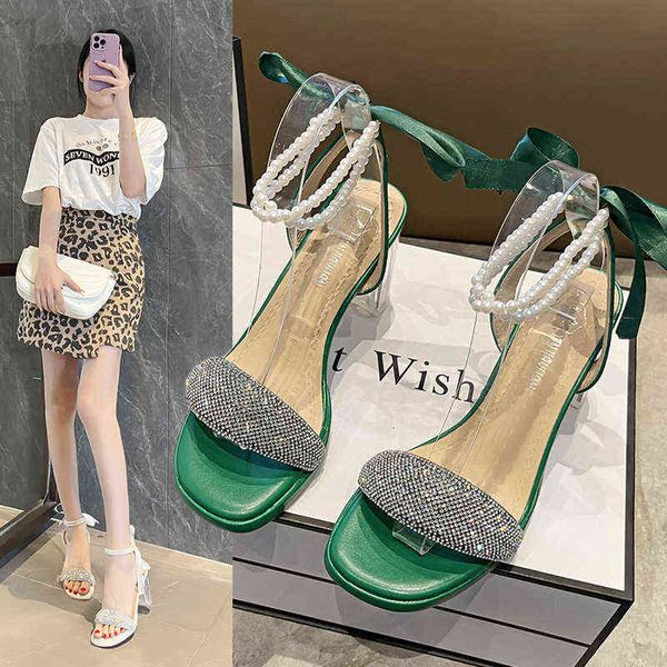 sandals pumps women shoes luxury pearl chain high heels fairy style french crystal chunky heeled sandal lady 220704, Black
sandals pumps women shoes luxury pearl chain high heels fairy style french crystal chunky heeled sandal lady 220704, Black