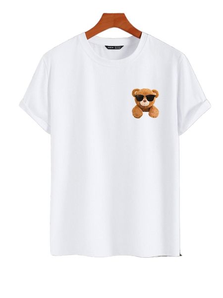 men bear print tee f6qm#, White;black
men bear print tee f6qm#, White;black