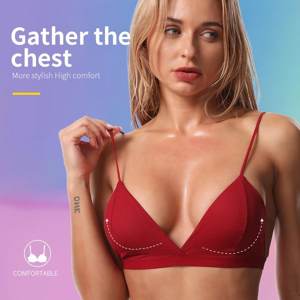 push up bra bralette lingerie bh seamless invisible brassiere pitted thin strap backless comfort underwear, Red;black
push up bra bralette lingerie bh seamless invisible brassiere pitted thin strap backless comfort underwear, Red;black