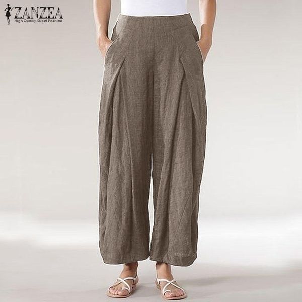 zanzea fashion women pants high waist wide leg pants casual loose solid trousers ladies pleated pantalones streetwear y200418, Black;white
zanzea fashion women pants high waist wide leg pants casual loose solid trousers ladies pleated pantalones streetwear y200418, Black;white