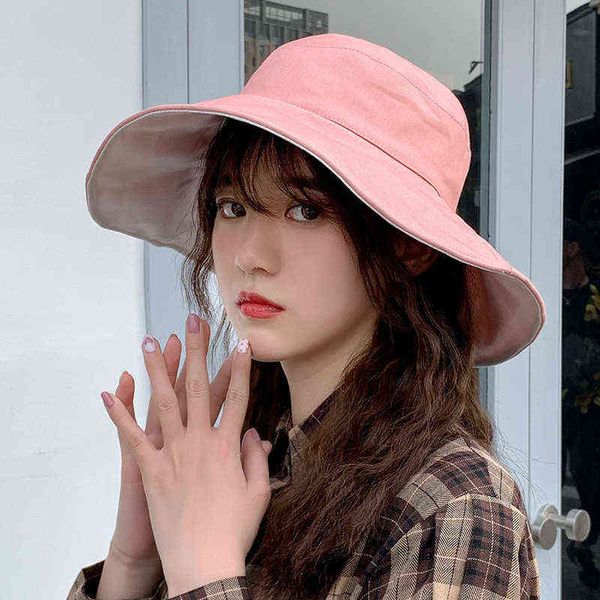 double-sided bucket hat women korean summer solid color travel outdoor sunshade sunscreen panama fisherman cap s57 y220702, Blue;gray
double-sided bucket hat women korean summer solid color travel outdoor sunshade sunscreen panama fisherman cap s57 y220702, Blue;gray
