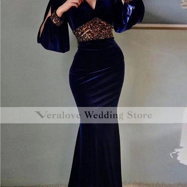navy blue prom dresses for women saudi arabic long sleeves velvet beads mermaid party gowns evening wear, Black
navy blue prom dresses for women saudi arabic long sleeves velvet beads mermaid party gowns evening wear, Black
