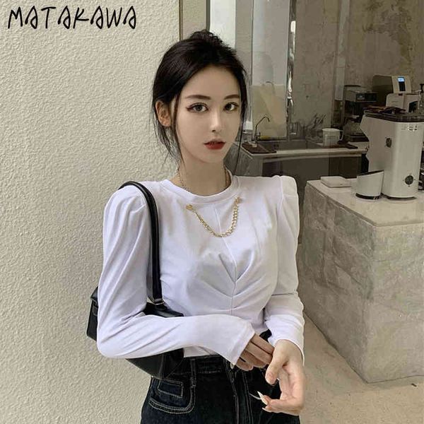 puff sleeve round neck bottoming tshirt spring and autumn solid color woman tee pleated longsleeved tshirt women 210506, White
puff sleeve round neck bottoming tshirt spring and autumn solid color woman tee pleated longsleeved tshirt women 210506, White