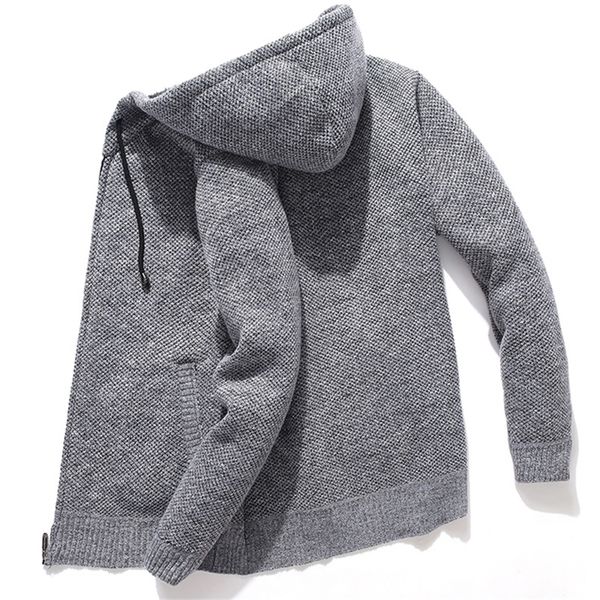 hooded knitted man sweater fleece cardigan oversized men's sweater winter casual solid hoodies sweater homme knitted men coats 201221, White;black
hooded knitted man sweater fleece cardigan oversized men's sweater winter casual solid hoodies sweater homme knitted men coats 201221, White;black