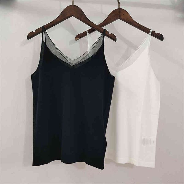 women's tanks camis summer v-neck slim mesh stitching wool suspender versatile sweater solid color vest women's top, White
women's tanks camis summer v-neck slim mesh stitching wool suspender versatile sweater solid color vest women's top, White
