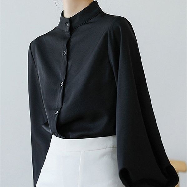 sungtin vintage lantern sleeve blouse women office lady black white chiffon shirt loose solid korean ol casual 220813
sungtin vintage lantern sleeve blouse women office lady black white chiffon shirt loose solid korean ol casual 220813