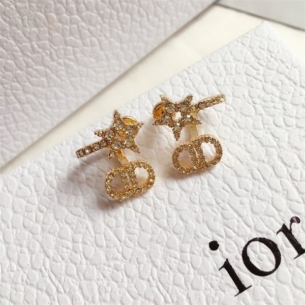 16% off jewelry the new five pointed star letter diamond inlaid brass 925 silver needle female earrings, Golden
16% off jewelry the new five pointed star letter diamond inlaid brass 925 silver needle female earrings, Golden