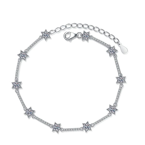 moissanite charm bracelets silver bracelet with ten diamonds and a six-pointed star jewelry, Golden;silver
moissanite charm bracelets silver bracelet with ten diamonds and a six-pointed star jewelry, Golden;silver