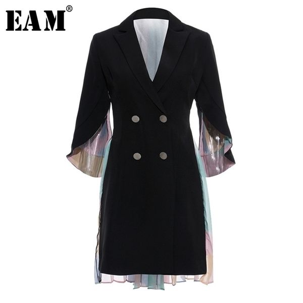 eam women back colorful pleated trench lapel long sleeve double breasted loose fit windbreaker fashion autumn jy849 y201012, Tan;black
eam women back colorful pleated trench lapel long sleeve double breasted loose fit windbreaker fashion autumn jy849 y201012, Tan;black