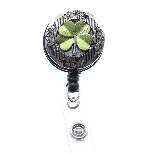 10pcs /lot retractable round shape metal four leaves id badge reel holder for nurse/doctor/teacher/student, Gray
10pcs /lot retractable round shape metal four leaves id badge reel holder for nurse/doctor/teacher/student, Gray