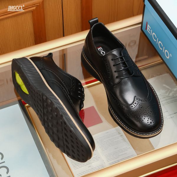 men's luxe casual leather shoes lace-up luxury handmade brock men's shoes comfortable outdoor dating dress mens shoe a9, Black
men's luxe casual leather shoes lace-up luxury handmade brock men's shoes comfortable outdoor dating dress mens shoe a9, Black