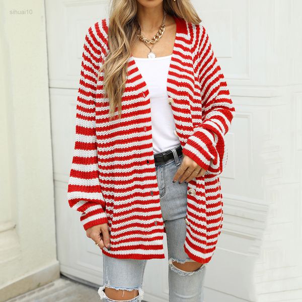 women vest jacket autumn and winter vest sweater stripes fashion loose urban casual sweater single-breasted de mujer l220725, White
women vest jacket autumn and winter vest sweater stripes fashion loose urban casual sweater single-breasted de mujer l220725, White