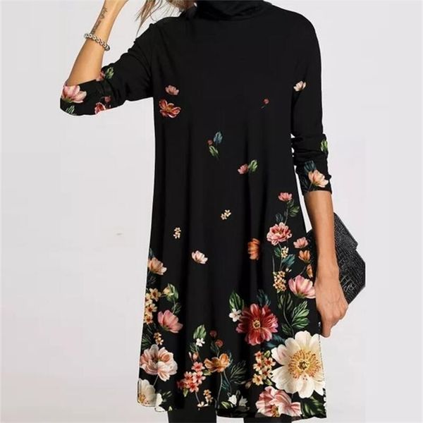 winter turtleneck warm vintage print dress women autumn elegant long sleeves patchwork dresses female casual loose vestidos 210401, Black;gray
winter turtleneck warm vintage print dress women autumn elegant long sleeves patchwork dresses female casual loose vestidos 210401, Black;gray