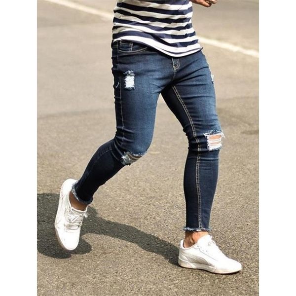 men jeans casual mid waist pencil pants ripped hole distressed full length plus size denim trousers solid blue pencil pants 210318
men jeans casual mid waist pencil pants ripped hole distressed full length plus size denim trousers solid blue pencil pants 210318