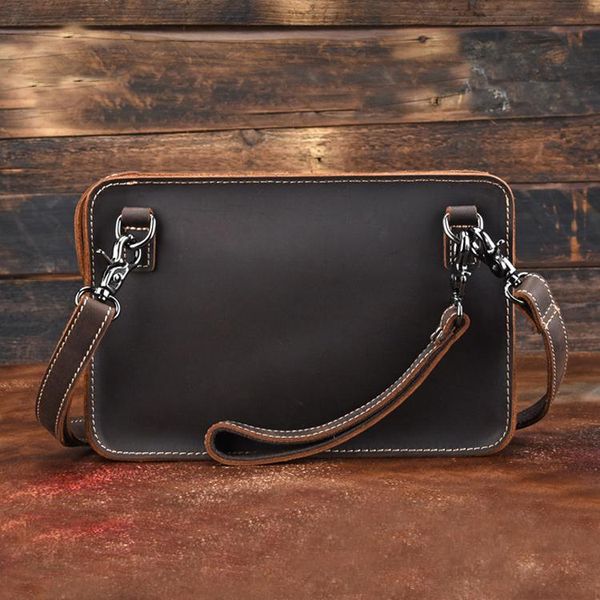 wallets fashion men's genuine leather file document bags zipper business male hand clutch for ipad books with wrist slingwallets, Red;black
wallets fashion men's genuine leather file document bags zipper business male hand clutch for ipad books with wrist slingwallets, Red;black