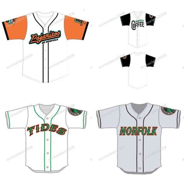 mens norfolk tides white grey custom double stitched shirts baseball jerseys, Black
mens norfolk tides white grey custom double stitched shirts baseball jerseys, Black
