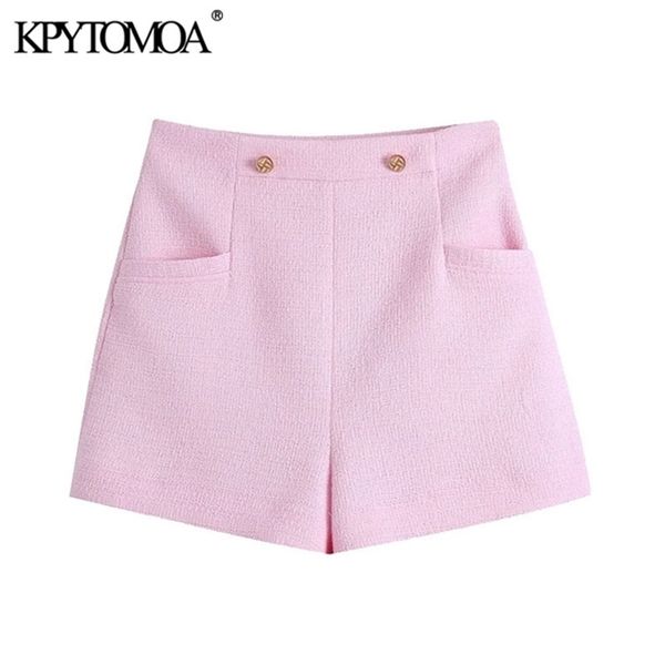 kpytomoa women fashion with metal buttons tweed bermuda shorts vintage high waist back zipper female short pants mujer 210623, White;black
kpytomoa women fashion with metal buttons tweed bermuda shorts vintage high waist back zipper female short pants mujer 210623, White;black
