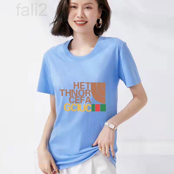 women's t-shirt designer co branded back short sleeve summer t-shirt printed round neck loose slim fit for men and women, White
women's t-shirt designer co branded back short sleeve summer t-shirt printed round neck loose slim fit for men and women, White