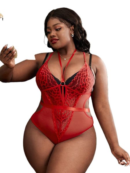 plus floral print mesh o-ring cut out teddy bodysuit without liner l7yq#, Black;white
plus floral print mesh o-ring cut out teddy bodysuit without liner l7yq#, Black;white