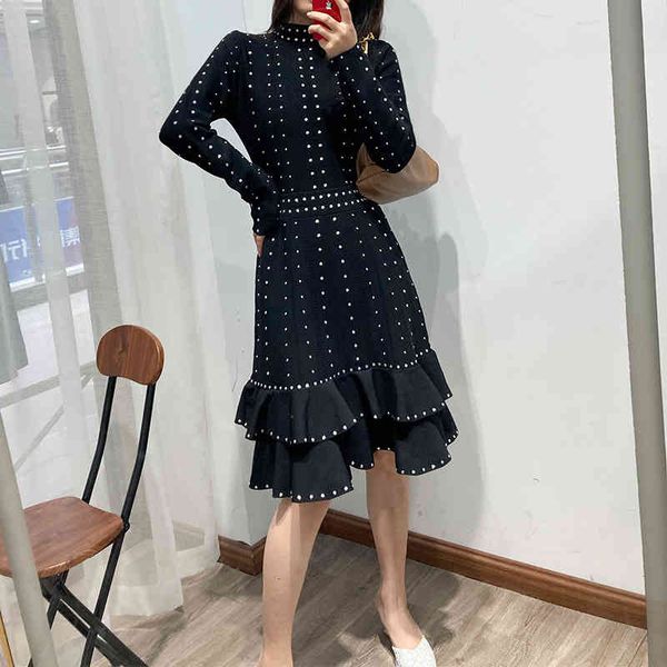 casual dresses fadan s autumn and winter elegant fishtail skirt high waist slim fitting nail bead long sleeve knitted dress half collar tk, Black;gray
casual dresses fadan s autumn and winter elegant fishtail skirt high waist slim fitting nail bead long sleeve knitted dress half collar tk, Black;gray