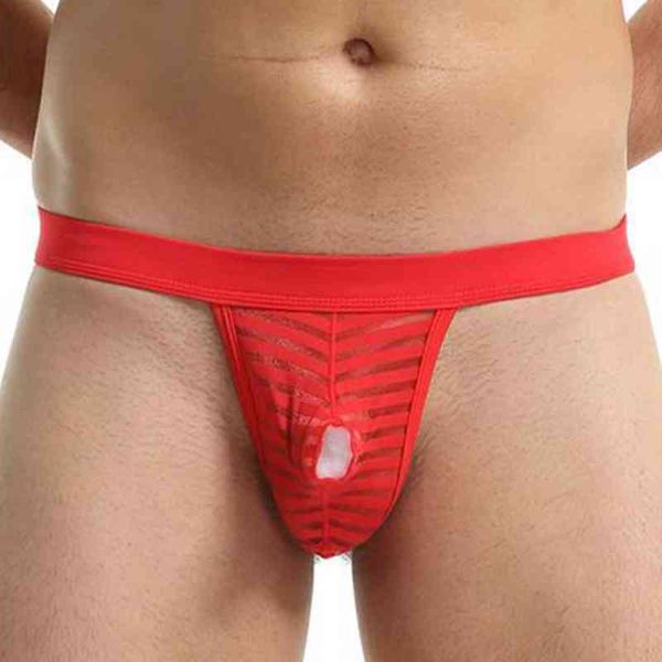 men underwear ice silk striped head-up thong breathable big pouch t-pants thong comfortable panties underwear male w220324, Red;black
men underwear ice silk striped head-up thong breathable big pouch t-pants thong comfortable panties underwear male w220324, Red;black