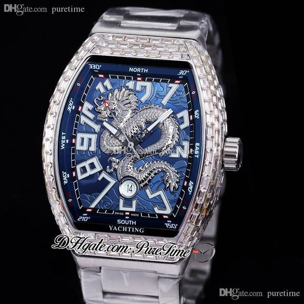 vanguard v45 3d silver dragon king automatic mens watch baguette diamond bezel blue dial white number marker stainless steel bracelet watche, Slivery;brown
vanguard v45 3d silver dragon king automatic mens watch baguette diamond bezel blue dial white number marker stainless steel bracelet watche, Slivery;brown