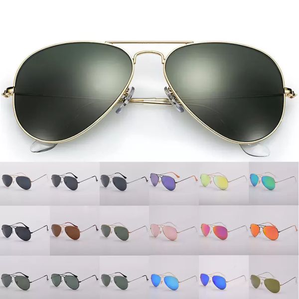 designer pilot sunglasses for men vintage aviation woman real glass mirror lens metal frame uv400 protection brand shades anti glare driving, White;black
designer pilot sunglasses for men vintage aviation woman real glass mirror lens metal frame uv400 protection brand shades anti glare driving, White;black