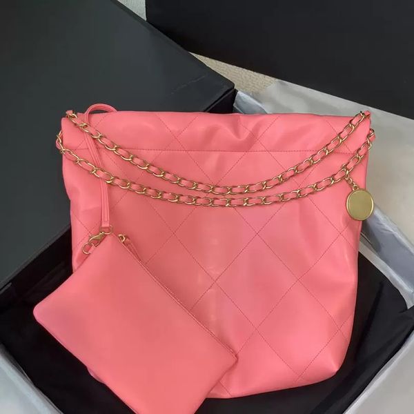 fm french 22 pink shopping bags calfskin quilted large capacity gold metal hardware chain shoulder totes with mini purse designer street tre
fm french 22 pink shopping bags calfskin quilted large capacity gold metal hardware chain shoulder totes with mini purse designer street tre