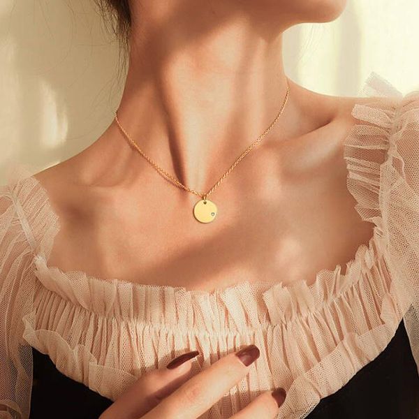 pendant necklaces tiny disc necklace for women, stainless steel small coin with cubic zirconia, minimalist simple boho mother's gift, Silver
pendant necklaces tiny disc necklace for women, stainless steel small coin with cubic zirconia, minimalist simple boho mother's gift, Silver
