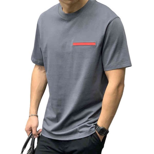 luxury designer men's classic red stripes back on pocket short sleeves pure cotton tee for men women,quality, White;black
luxury designer men's classic red stripes back on pocket short sleeves pure cotton tee for men women,quality, White;black