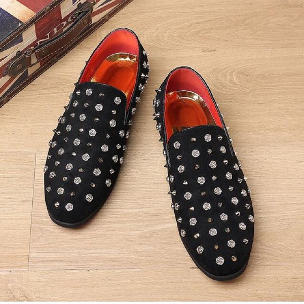 summer men's leather shoes fashion rivet loafers handmade punk style men flats luxury design black mocassin homme da023
summer men's leather shoes fashion rivet loafers handmade punk style men flats luxury design black mocassin homme da023
