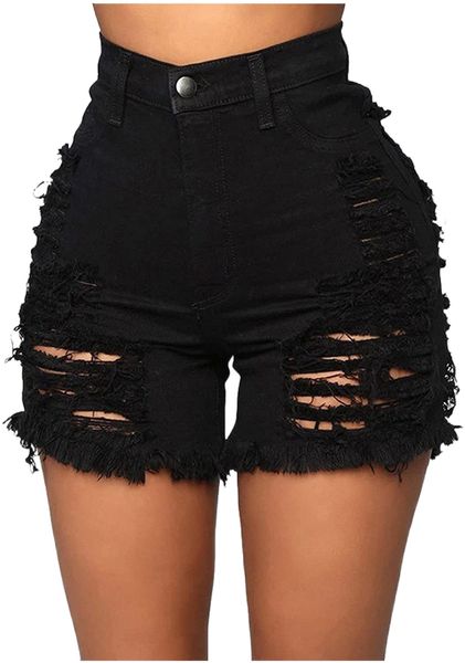 women ripped shorts stretchy high rise casual denim shorts cut hollow cowboy frayed raw hem jean shorts 13vu#, White;black
women ripped shorts stretchy high rise casual denim shorts cut hollow cowboy frayed raw hem jean shorts 13vu#, White;black