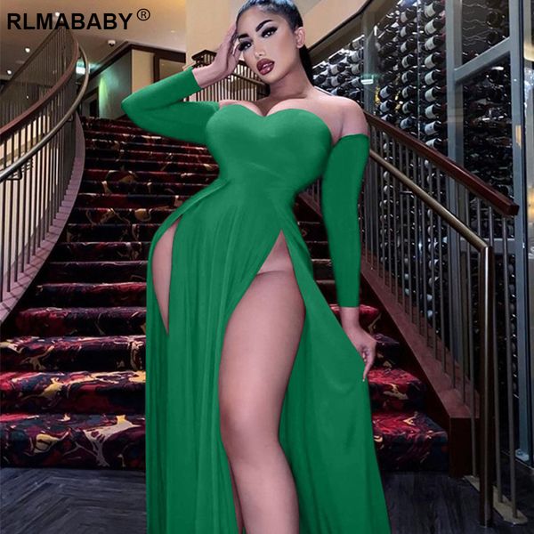 strapless long sleeve high splits night club maxi bodycon dress women skinny elastic backless elegant evening party dress, Black;gray
strapless long sleeve high splits night club maxi bodycon dress women skinny elastic backless elegant evening party dress, Black;gray