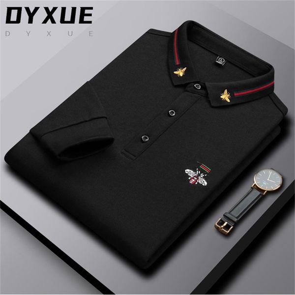 designer high-end long sleeve fashion polo shirts men casual solid color business brand men's clothing cotton bee embroidery 220407, White;black
designer high-end long sleeve fashion polo shirts men casual solid color business brand men's clothing cotton bee embroidery 220407, White;black