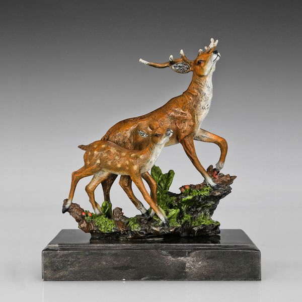 sika deer mother and child statue sculpture animal brass figurine multicolor modern love art for office home decor, Silver
sika deer mother and child statue sculpture animal brass figurine multicolor modern love art for office home decor, Silver