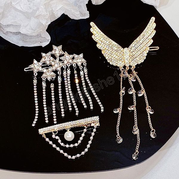 women luxury full rhinestones wings stars tassel metal hair clips sweet crystals hairpins barrettes fashion hair accessories, Slivery;white
women luxury full rhinestones wings stars tassel metal hair clips sweet crystals hairpins barrettes fashion hair accessories, Slivery;white