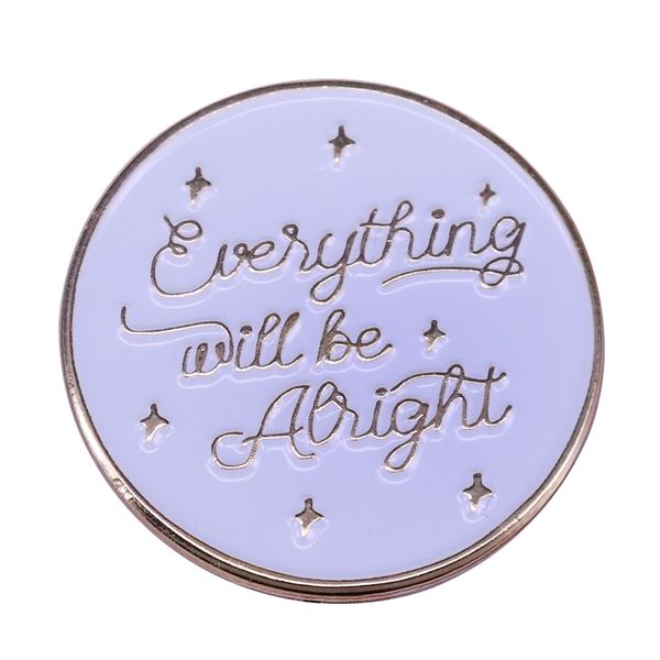 everything will be alright enamel pin motivational saying brooch good relations quote badge good decor brighting your life, Blue
everything will be alright enamel pin motivational saying brooch good relations quote badge good decor brighting your life, Blue