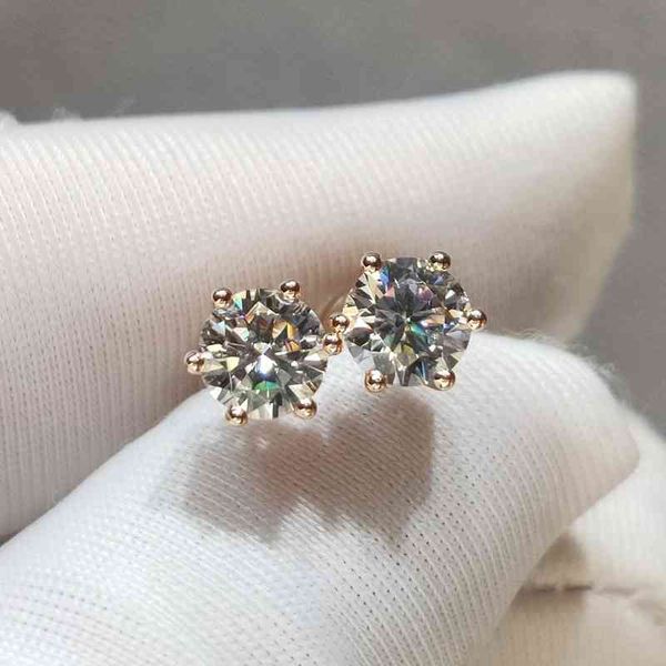 18k rose gold plated round brilliant cut diamond test total 1-2 ct d color moissanite stud earrings silver 925 original gift, Golden;silver
18k rose gold plated round brilliant cut diamond test total 1-2 ct d color moissanite stud earrings silver 925 original gift, Golden;silver