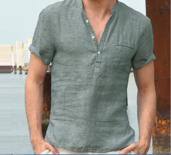 summer new men's t-shirts short-sleeved cotton and linen led casual male breathable, White;black
summer new men's t-shirts short-sleeved cotton and linen led casual male breathable, White;black