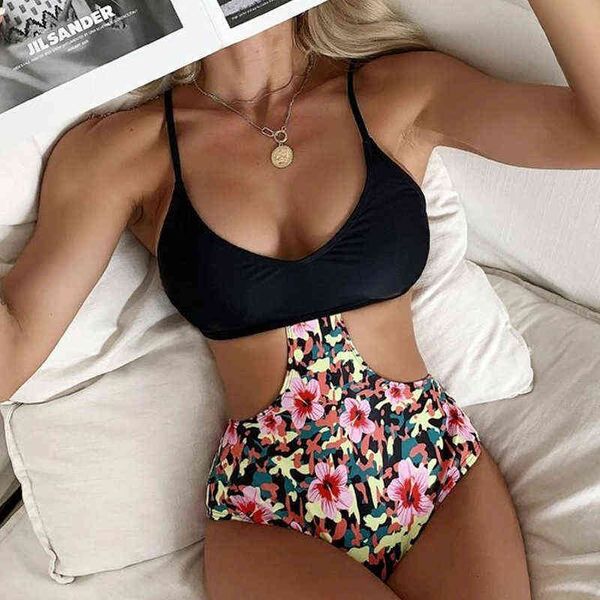 one-piece 2022 swimsuit women's solid color splicing floral high waist swimsuit bikini fashion, White;black
one-piece 2022 swimsuit women's solid color splicing floral high waist swimsuit bikini fashion, White;black