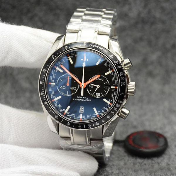 high grade 44mm quartz chronograph mens watches red hands stainless steel bracelet fixed bezel with a ring showing tachymeter 2575, Slivery;brown
high grade 44mm quartz chronograph mens watches red hands stainless steel bracelet fixed bezel with a ring showing tachymeter 2575, Slivery;brown