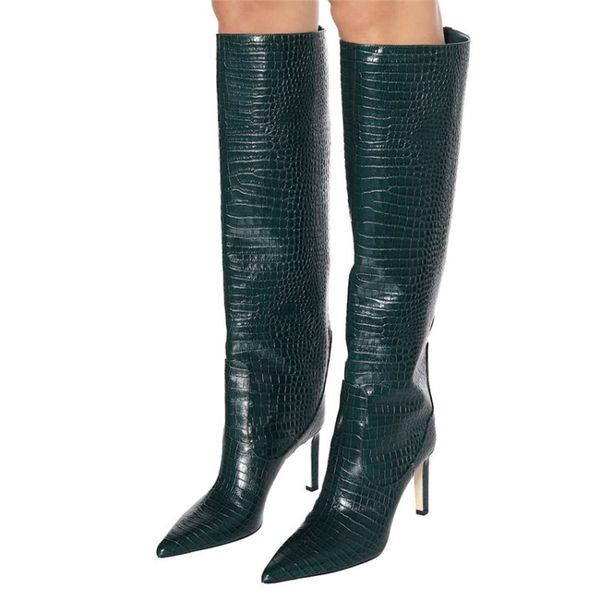 fashion-brand designer women boots fashion high heels knee high boots faux leather pointed toe thin heel boots winter female boot, Black
fashion-brand designer women boots fashion high heels knee high boots faux leather pointed toe thin heel boots winter female boot, Black