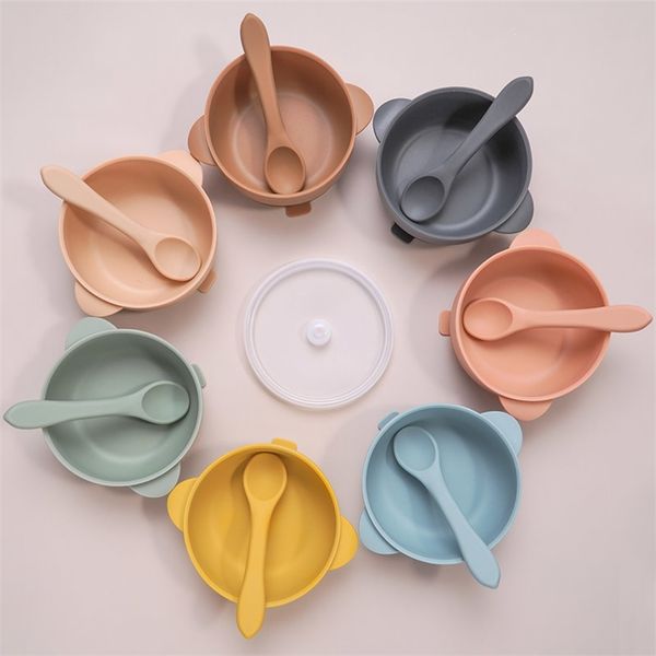 baby tableware bpa sucker bowl with lid children portable food bowl and spoon toddler silicone dinner plate set lj201221
baby tableware bpa sucker bowl with lid children portable food bowl and spoon toddler silicone dinner plate set lj201221