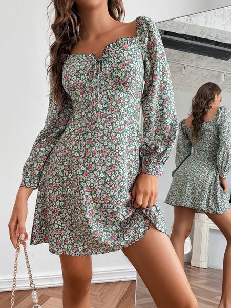 ditsy floral tie front a-line dress w2iq#, Black;gray
ditsy floral tie front a-line dress w2iq#, Black;gray