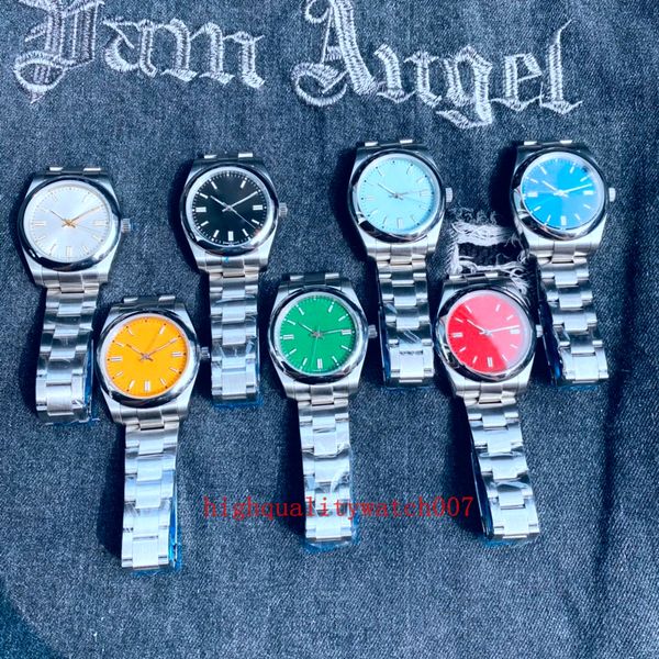 new version automatic mens watches 41mm silver black red yellow blue dial 124300 stainless steel bracelet eta 2813 movement men's watch, Slivery;brown
new version automatic mens watches 41mm silver black red yellow blue dial 124300 stainless steel bracelet eta 2813 movement men's watch, Slivery;brown