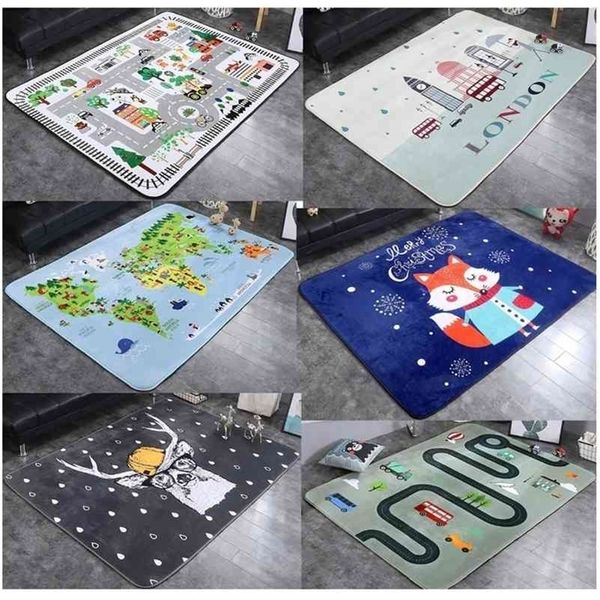 195x145cm animals rabbit deer cartoon pattern baby play mat child crawling blanket carpet nordic kids room home decor 210402
195x145cm animals rabbit deer cartoon pattern baby play mat child crawling blanket carpet nordic kids room home decor 210402